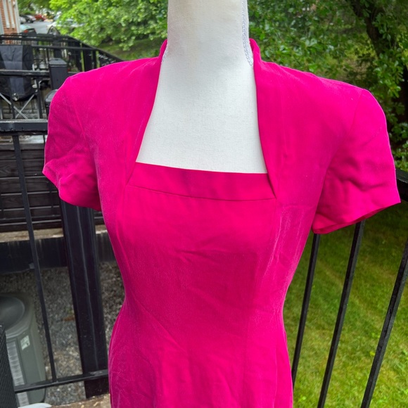 Adrianna Papell 100% Silk Pink Dress Size 4 - Picture 5 of 9